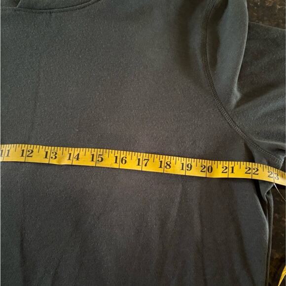 Mono B Hoodie Waffle Knit Green Long Sleeve Pullover Top Cozy Soft 1X - Picture 9 of 12